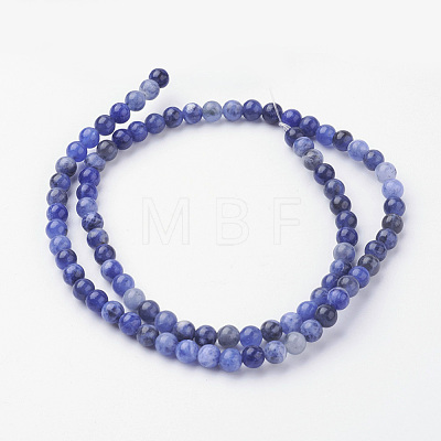 Natural Sodalite Bead Strands G-G735-58-4mm-A-1