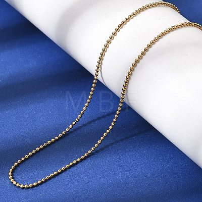 1.2MM Unisex 304 Stainless Steel Ball Chain Necklaces NJEW-P356-14G-1