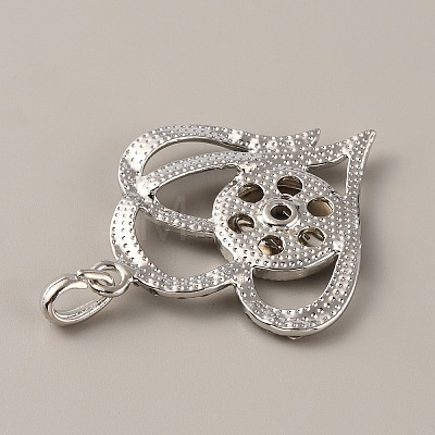 Alloy Rhinestone Hang Snap Base Big Pendants FIND-WH0150-16-1