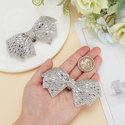 Bowknot Rhinestone Shoe Decoration DIY-WH0430-522B-1