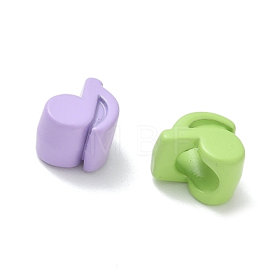 Spray Painted Alloy European Beads AL-CBA5B8E-16-1