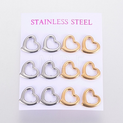 304 Stainless Steel Stud Earrings EJEW-I235-15-1