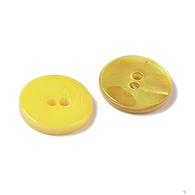 Spray Paint Natural Freshwater Shell Button BSHE-H018-15A-1