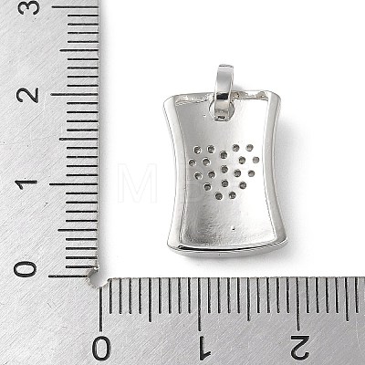 Brass Micro Pave Cubic Zirconia Pendants KK-P290-01P-1