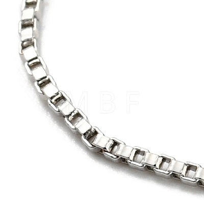 Long-Lasting Plated Brass Box Chain Necklaces for Women NJEW-G105-02P-1