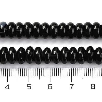 Natural Black Agate(Dyed & Heated) Beads Strands G-G177-F01-01-1