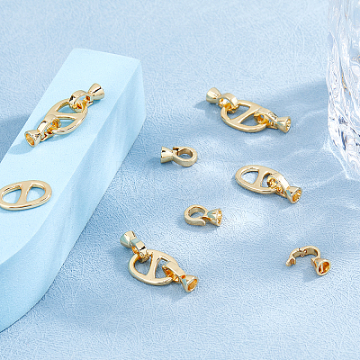 10Pcs Brass Fold Over Clasps KK-HS0001-32-1
