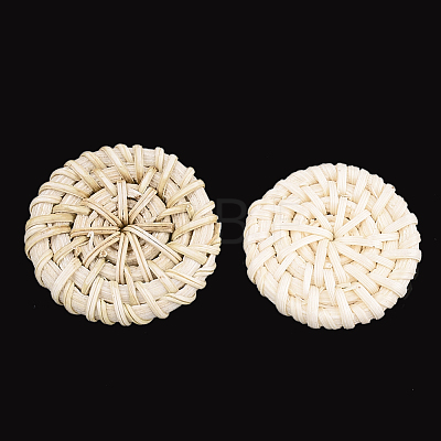 Handmade Reed Cane/Rattan Woven Beads WOVE-T005-13B-1
