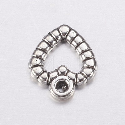 Antique Silver Plated Tibetan Style Zinc Alloy Heart Pendants X-AC0324-1