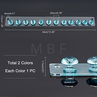   2Pcs 2 Colors Acrylic Jewelry Display Hanger Rack AJEW-PH0002-59-1