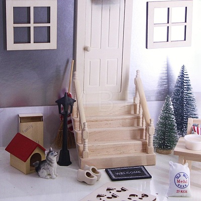 Wood Stairs Ornaments PW-WG76809-01-1