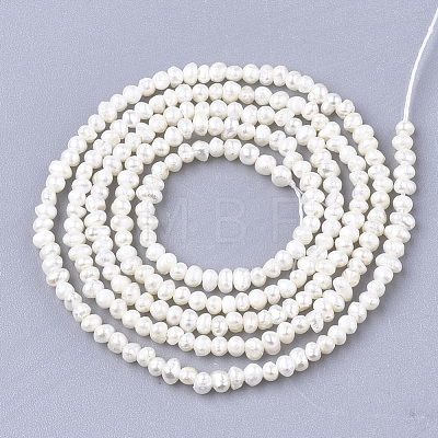 Natural Cultured Freshwater Pearl Beads Strands PEAR-T003-24-1
