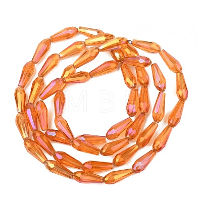 Electroplate Glass Beads Strands EGLA-L015-HP-B01-1