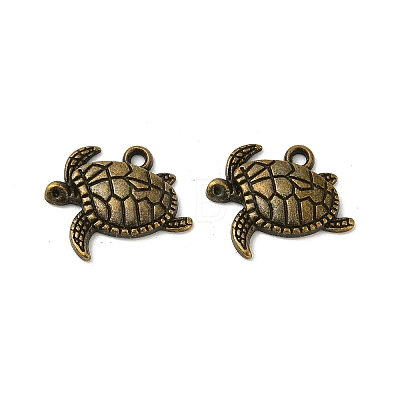 Tibetan Style Alloy Sea Turtle Pendants TIBEP-Q041-029AB-NR-1