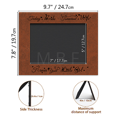 Leather Picture Frame AJEW-WH0320-01P-1