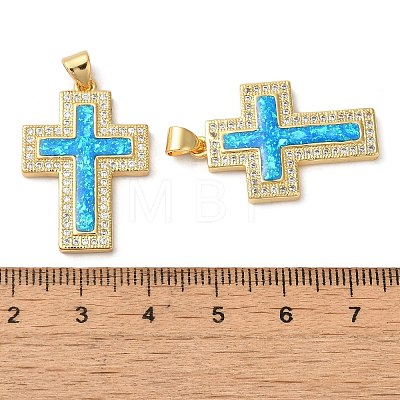 Rack Plating Brass Micro Pave Clear Cubic Zirconia Pendants KK-P268-12B-G-1