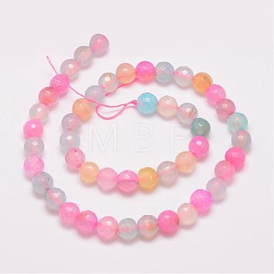 Natural Agate Bead Strands G-G882-8mm-C07-1