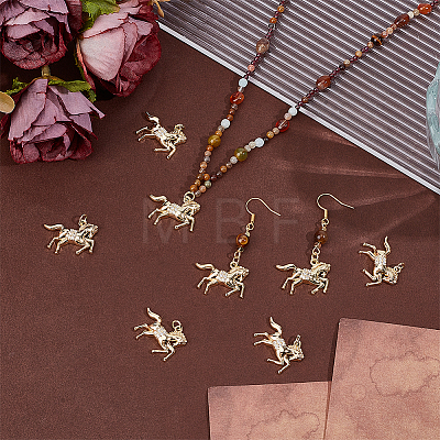 8Pcs Brass Micro Pave Cubic Zirconia Pendants KK-PH0014-77-1
