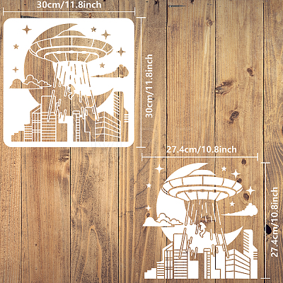 PET Hollow Out Drawing Painting Stencils DIY-WH0391-0563-1