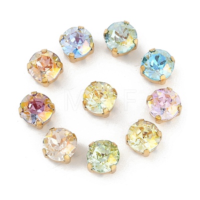 Brass Glass Rhinestone Sew on Rhinestones RGLA-U001-03G-02-1