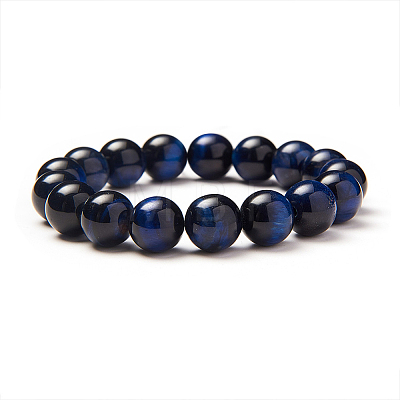 Natural Tiger Eye Round Beads Stretch Bracelets BJEW-PH0001-10mm-14-1