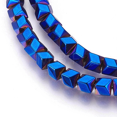 Electroplated Non-magnetic Synthetic Hematite Beads Strands G-P392-J-1