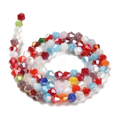 Opaque Solid Color Electroplate Glass Beads Strands LS-GLAA-F029-P4mm-A16-1
