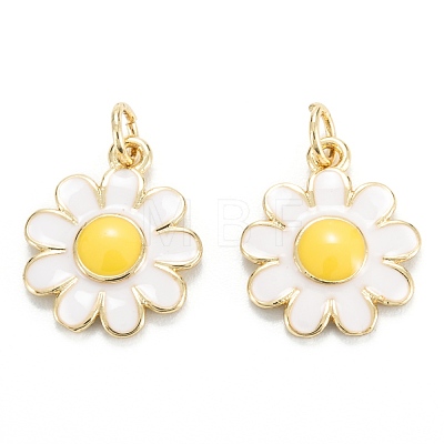 Brass Enamel Pendants KK-M220-04G-B-1