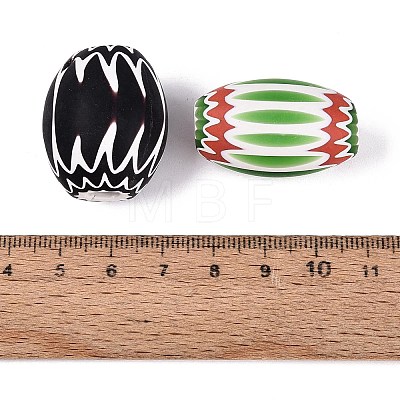 Handmade Millefiori Glass Barrel Beads LA-N002-28-1