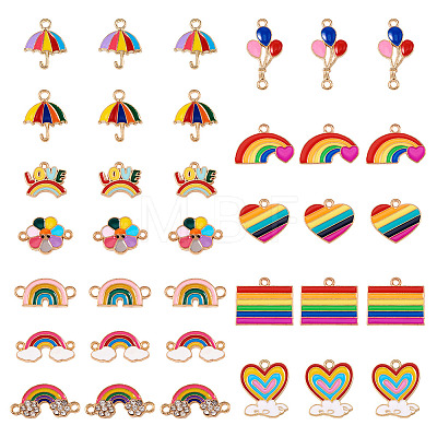 DIY Rainbow Color Pride Jewelry Making Finding Kit DIY-TA0004-73-1