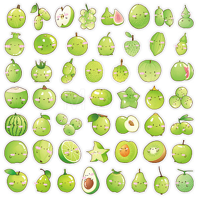 50Pcs Fruits Theme Waterproof PVC Stickers Set PW-WGC7FE8-01-1