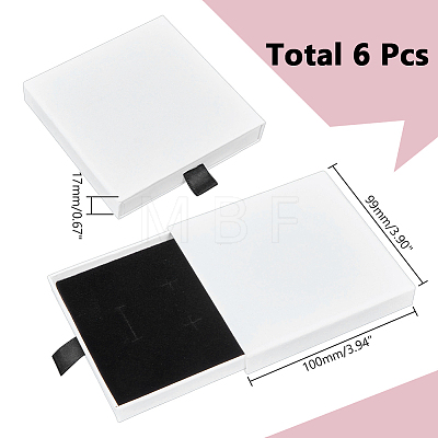 6Pcs Cardboard Jewelry Set Packing Drawer Boxes CON-ME0001-02-1