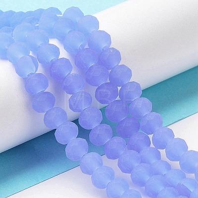 Imitation Jade Solid Color Glass Beads Strands EGLA-A034-J3mm-MD03-1