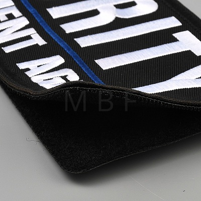 Security Personnel Polyester Embroidered Appliques PATC-WH0017-10C-01-1