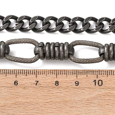 Vintage 304 Stainless Steel Mixed Chain Necklaces NJEW-C115-06AS-1