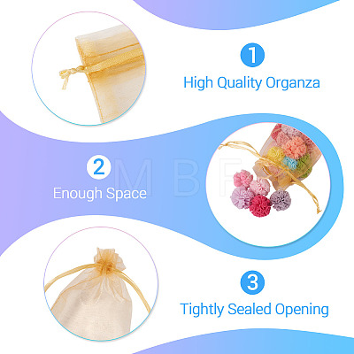 50Pcs Organza Bags Jewellery Storage Pouches Wedding Favour Party Mesh Drawstring Gift OP-TA0001-16C-1