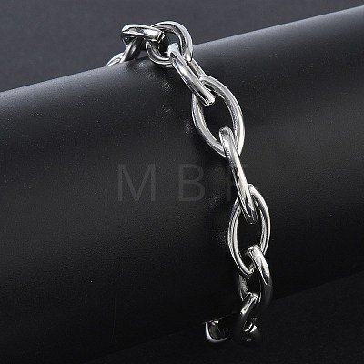 10MM 304 Stainless Steel Horse Eye Link Chain Bracelets SA-CBA2696-27P-1