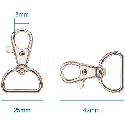 Zinc Alloy Swivel Lobster Claw Clasps IFIN-PH0013-01-1