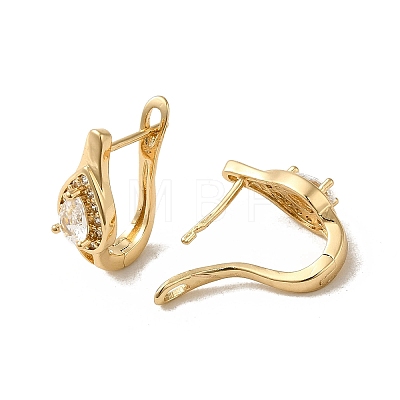 Brass Hoop Earrings EJEW-L271-13KCG-10-1