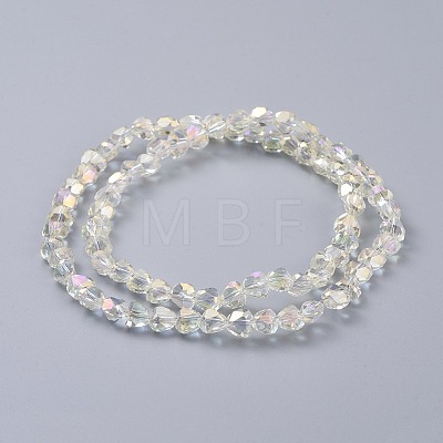 Electroplate Glass Beads Strands EGLA-L017-FR-A06-1