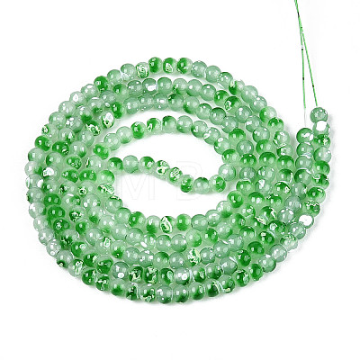 Baking Paint Glass Beads Strands DGLA-N015-4mm-09-1