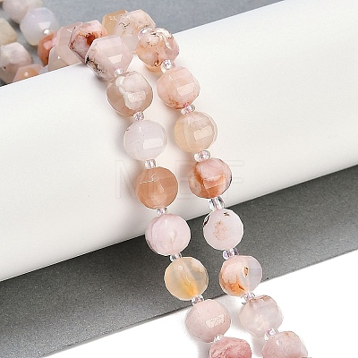 Natural Cherry Blossom Agate Beads Strands G-G182-B41-03-1