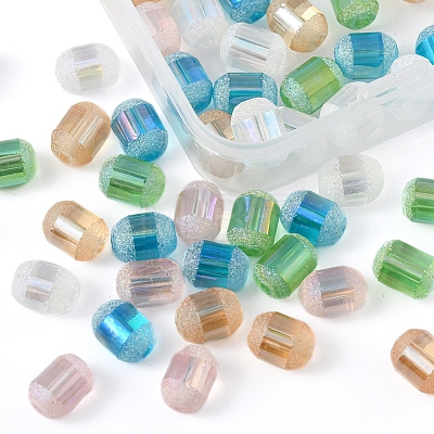 50Pcs 5 Colors Transparent Electroplate Glass Beads Strands EGLA-YW0001-36-1
