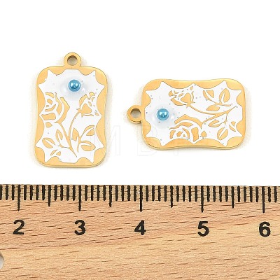 304 Stainless Steel Enamel Pendants STAS-H251-03A-03-1