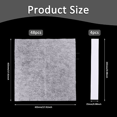 12Pcs Non-woven Fabric with Polyester Oil Absorbing Pads AJEW-WH0609-870-1