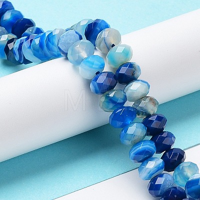 Natural Banded Agate/Striped Agate Beads Strands G-E605-A02-02B-1