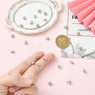 24Pcs 6 Styles Hammered 304 Stainless Steel Beads STAS-YW0011-32-1