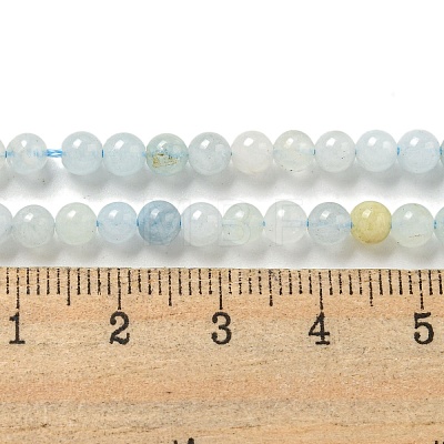 Natural Aquamarine Beads Strands G-K310-C06-4mm-1