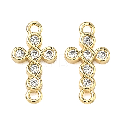 Brass Micro Pave Clear Cubic Zirconia Pendants KK-H259-02B-G-1