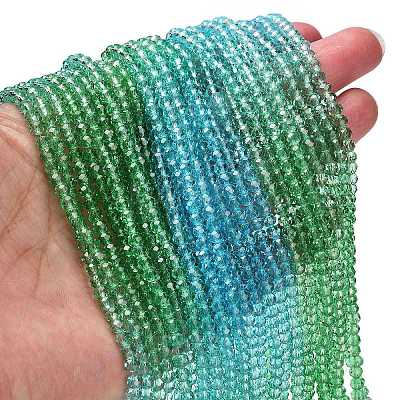 Transparent Painted Glass Beads Strands DGLA-A034-T3mm-A17-1